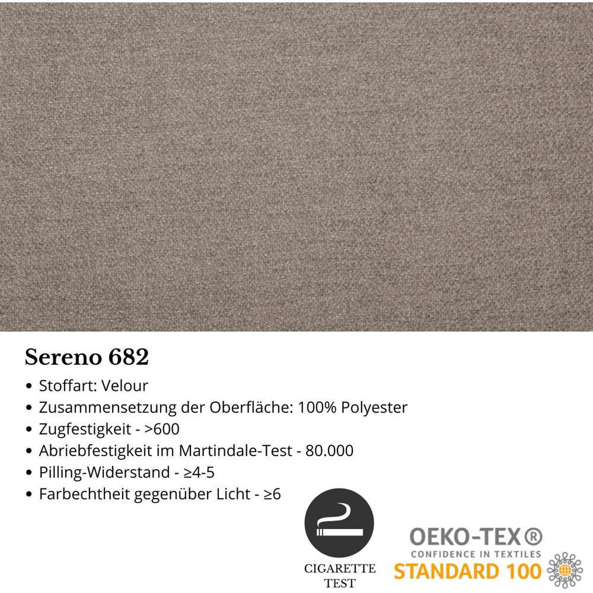 DREHSESSEL Dolce cappuccino velour - Schwarz/Cappuccino, Textil (90/83/90cm) - Beautysofa
