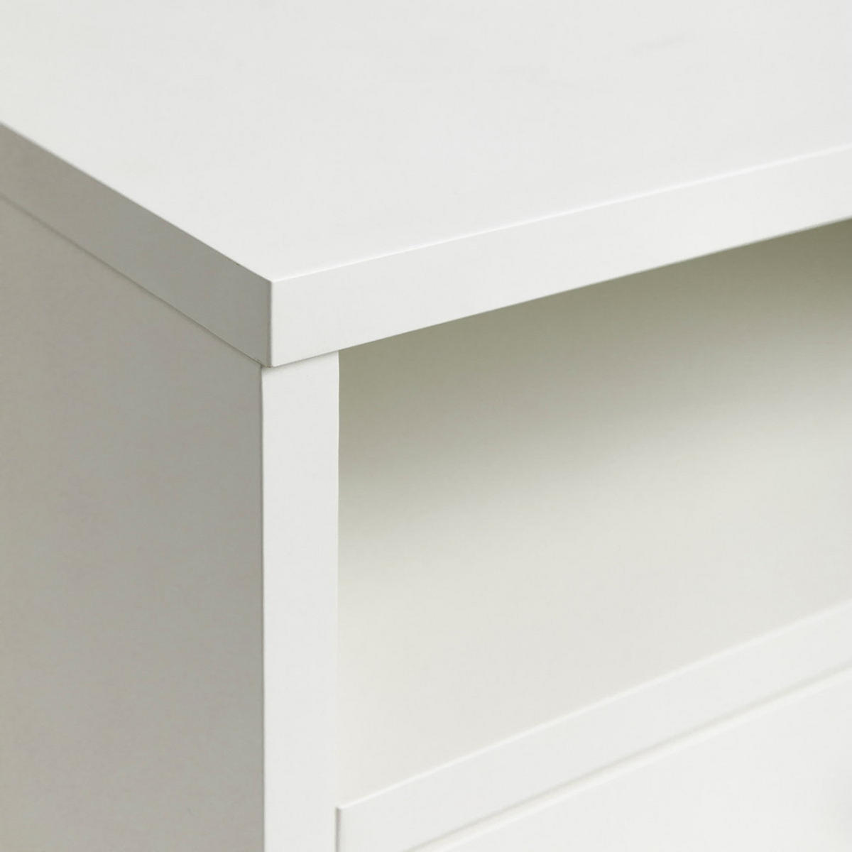 NACHTTISCH Tilo Natur - Weiß 40 cm x 60 cm - Braun/Weiß, Holz (40/60/30cm) - Kenay Home