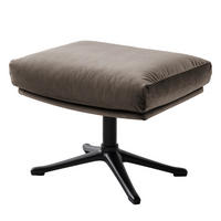 POLSTERHOCKER mit Kreuzfuß - Taupe/Schwarz, Textil (51/37/41cm) - home24