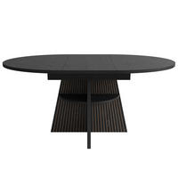 AUSZIEHTISCH Schwarz 110-150/110/76 cm - Schwarz, Holz (110/110/76cm) - PANGIVO