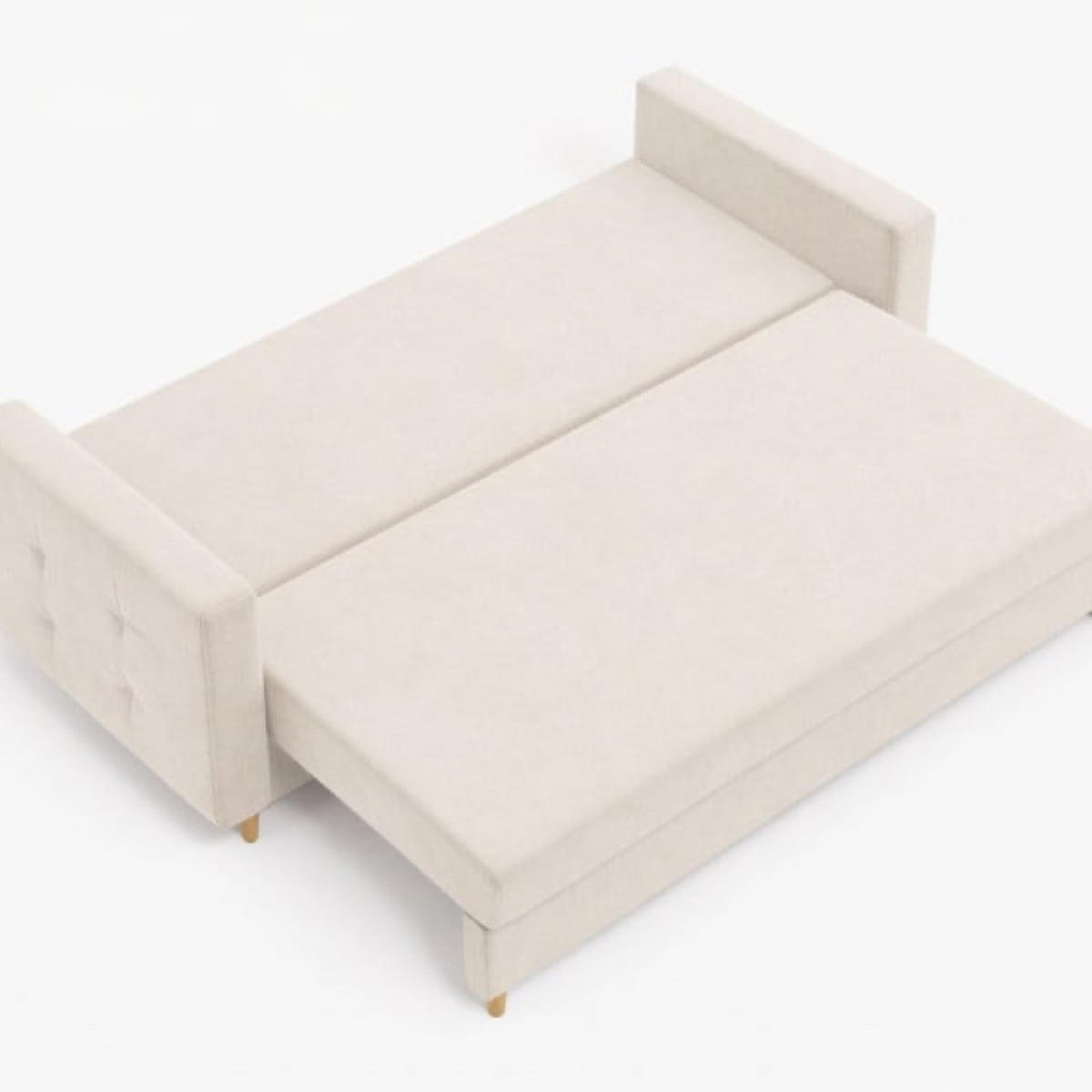 SOFA Beige PETI Gepolstert - Beige, Textil (217/97/87cm) - Sepro Meble