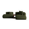 ECKSOFA modular rechts Martina aus strukturiertem Stoff grün 2 Sitzplätze - Grün, Textil (176/285cm) - Micadoni