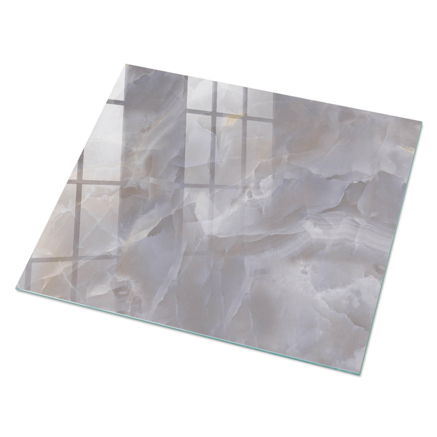 GLASPLATTE 80x60 cm – Ein subtiler Stein - Beige, Glas (0.4/80/60cm) - ArtPrintCave