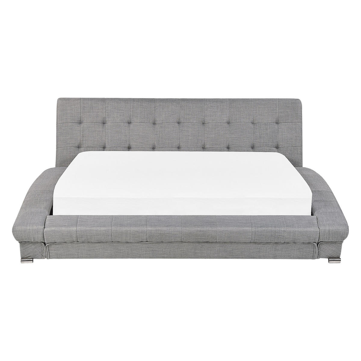 WASSERBETT 160/200cm Grau Lille - Grau, Textil (160/200cm) - Beliani