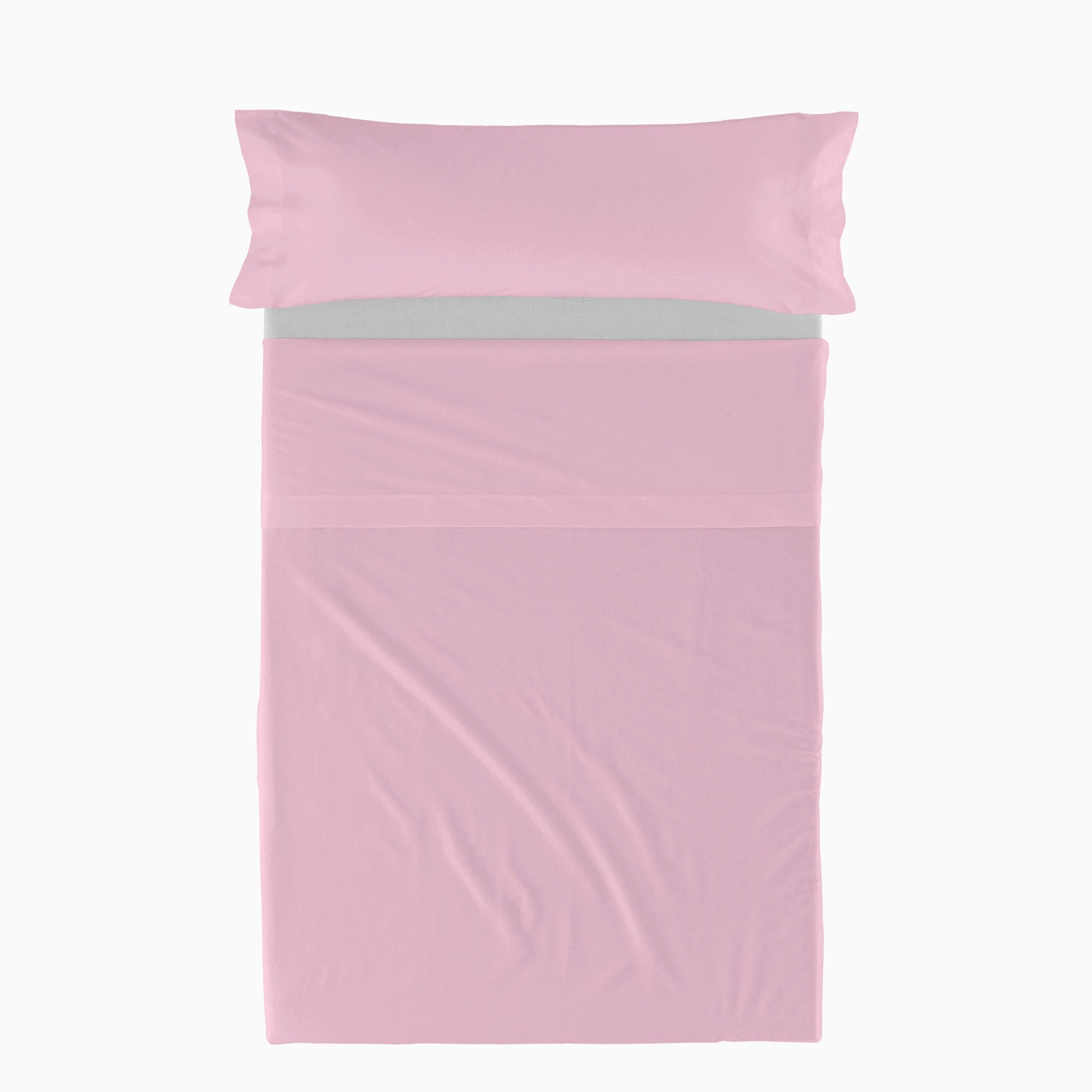 BETTWÄSCHE 2er-Set teiliges basic 160x270 cm hellrosa - Rosa, Textil (160/270cm) - Happy Friday