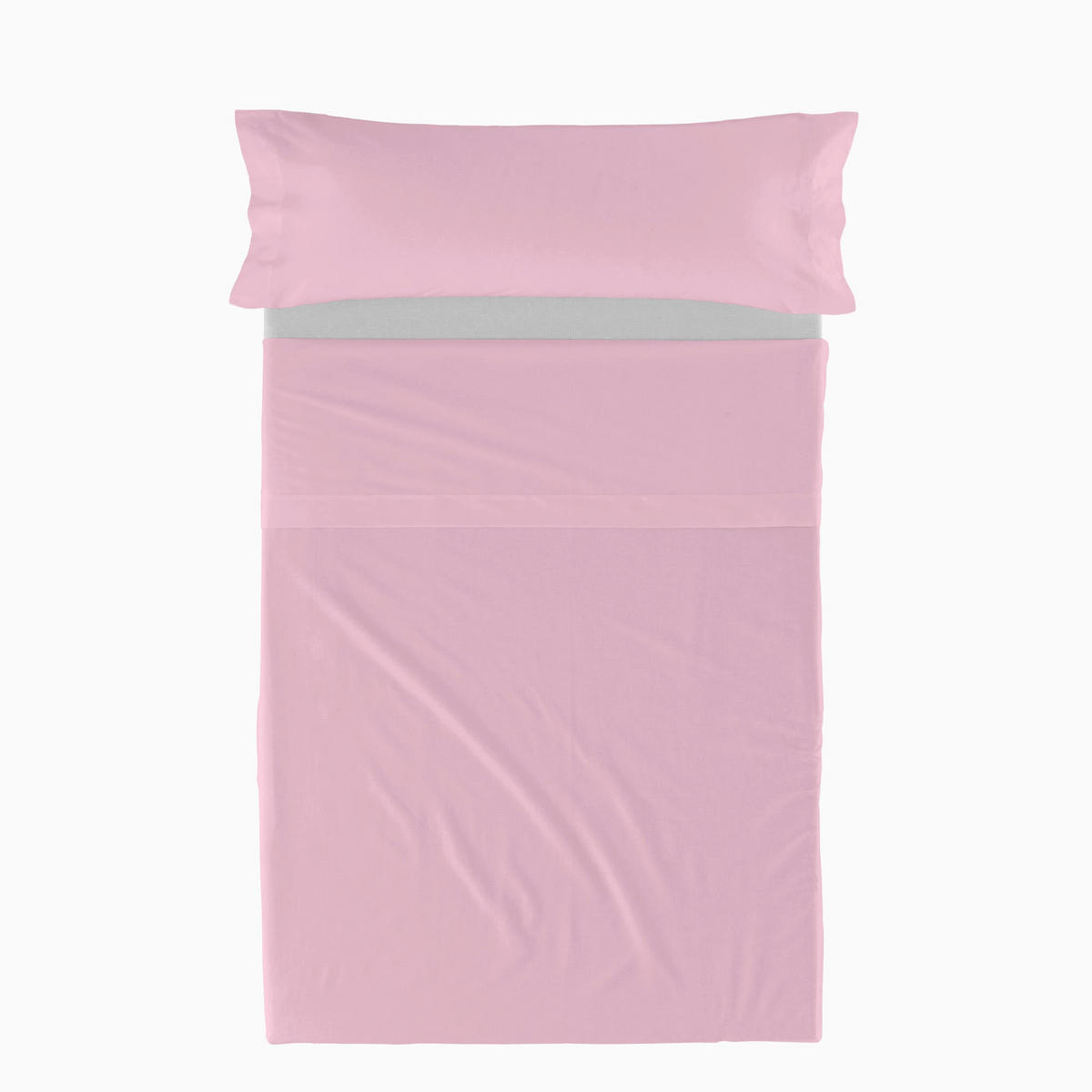 BETTWÄSCHE 2er-Set teiliges basic 160x270 cm hellrosa - Rosa, Textil (160/270cm) - Happy Friday