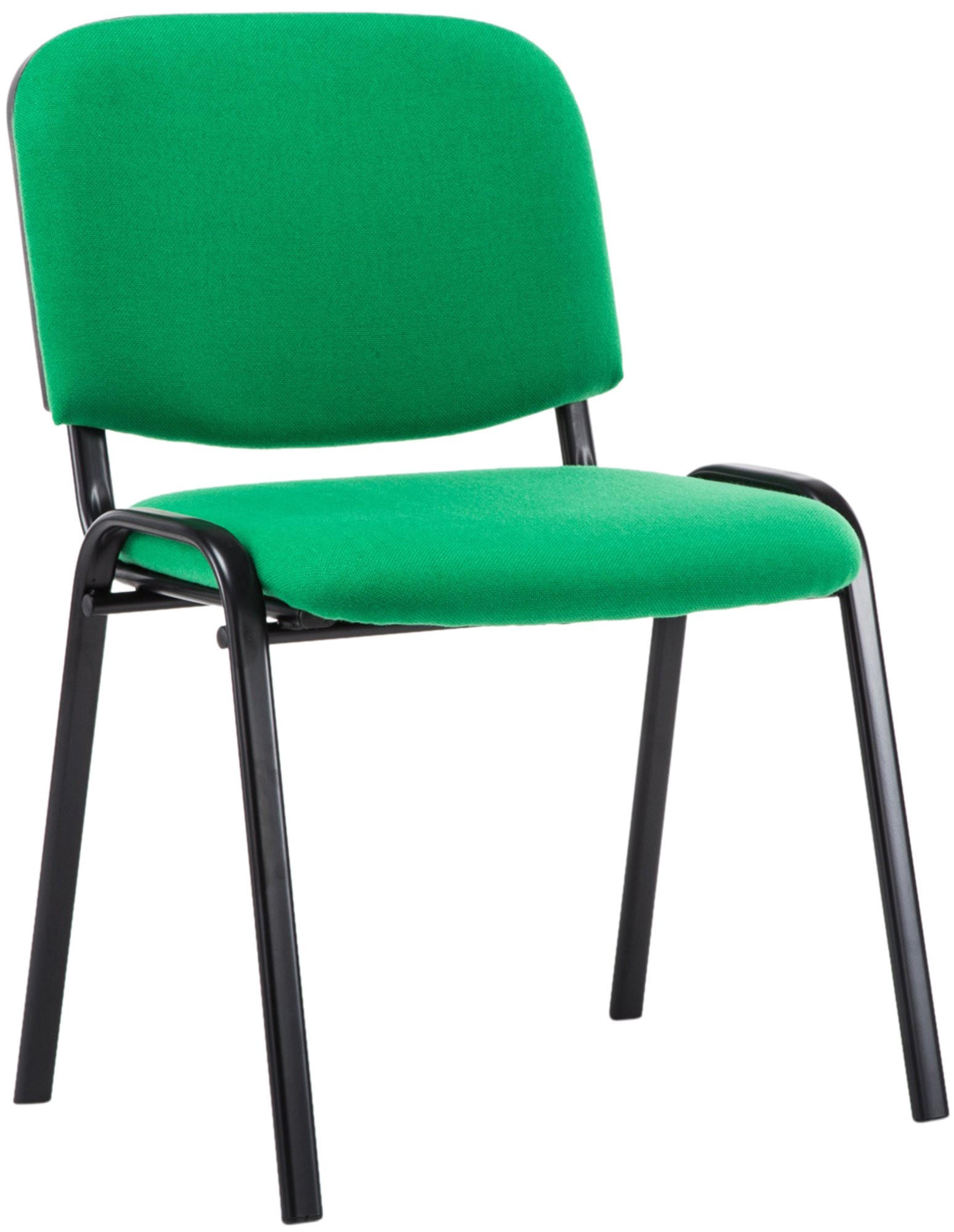 BESUCHERSTUHL Stoff Grün - Schwarz/Grün, Textil/Metall (53/83/53cm) - CLP