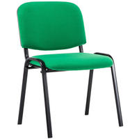 BESUCHERSTUHL Stoff Grün - Schwarz/Grün, Textil/Metall (53/83/53cm) - CLP