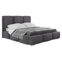 POLSTERBETT Olweria - Chromfarben/Grau, Holz/Textil (160/200cm) - MIRJAN24