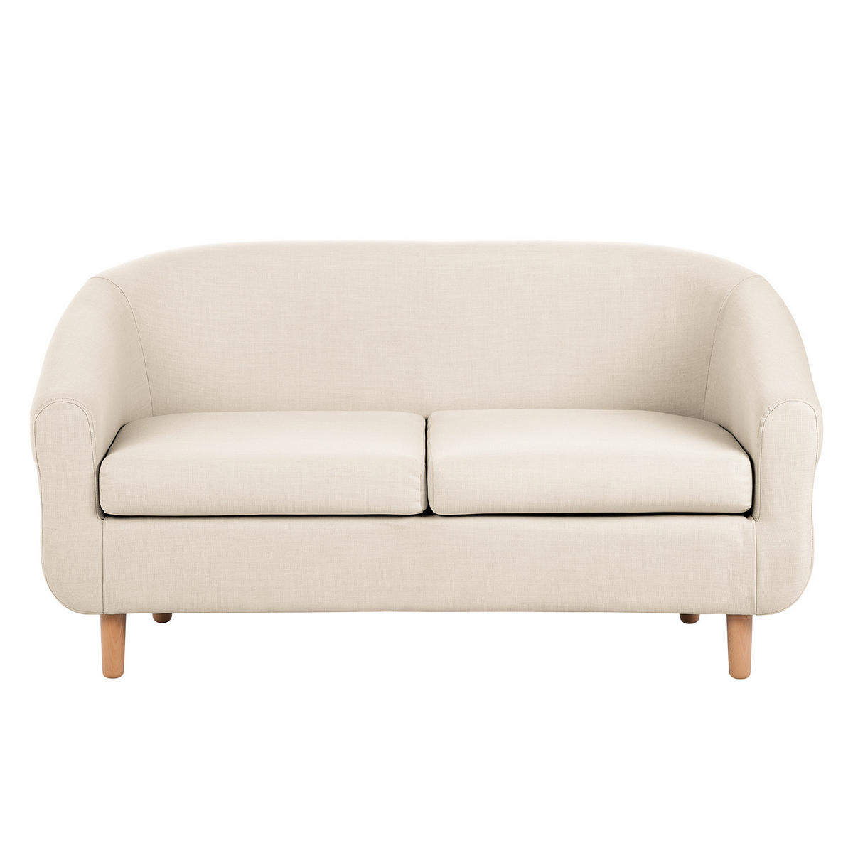 2-SITZER SOFA - Beige, Buchenholz/Textil (140/74/74cm) - home24