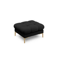 POUF Mamaia aus strukturiertem Stoff schwarz - Schwarz, Textil (60/41/60cm) - Micadoni
