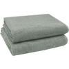 BADETUCH, 2er-Set, 100x150 cm, 100% Baumwolle, Grau - Hellgrau, Textil (100/150cm) - Zollner
