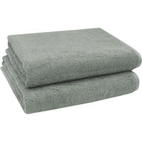 BADETUCH, 2er-Set, 100x150 cm, 100% Baumwolle, Grau - Hellgrau, Textil (100/150cm) - Zollner