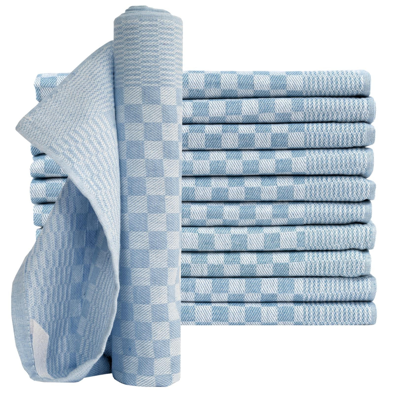 GESCHIRRTÜCHER 50x70 cm im 20er Set aus 100% Baumwolle, Zwirn-Qualität Grubentücher Aqua - Hellblau, Textil (50/70cm) - Carpe Sonno