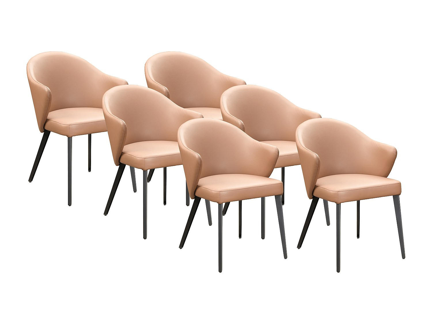 Vente-Unique Stuhl Hellbraun 58x84x62.5 cm