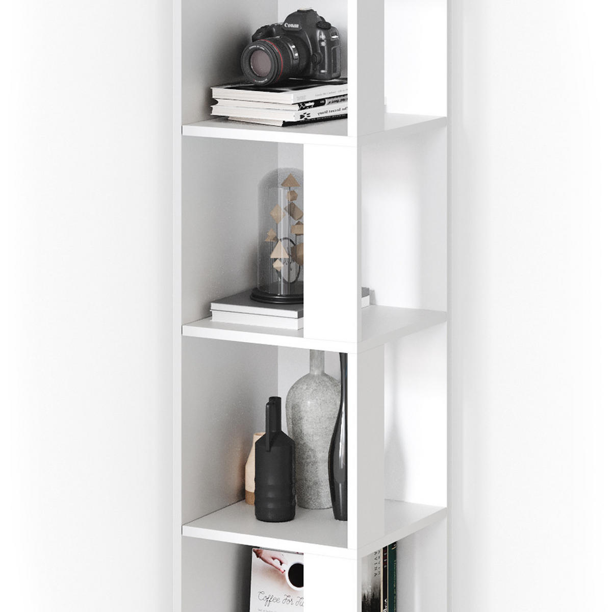 ECKREGAL Lio Weiß 33.3 x 162.2 cm - Weiß, Holzwerkstoff (33.3/162.2/33.3cm) - Vicco