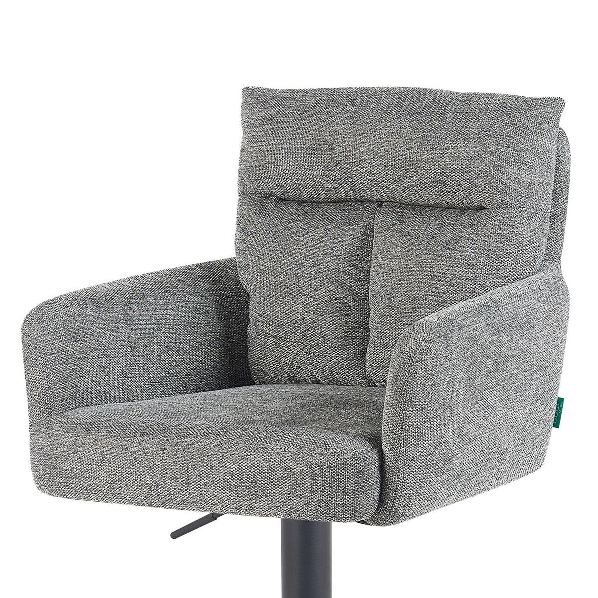 BARHOCKER Aris - Schwarz/Grau, Textil/Metall (54/101/57cm) - DUBI Möbel