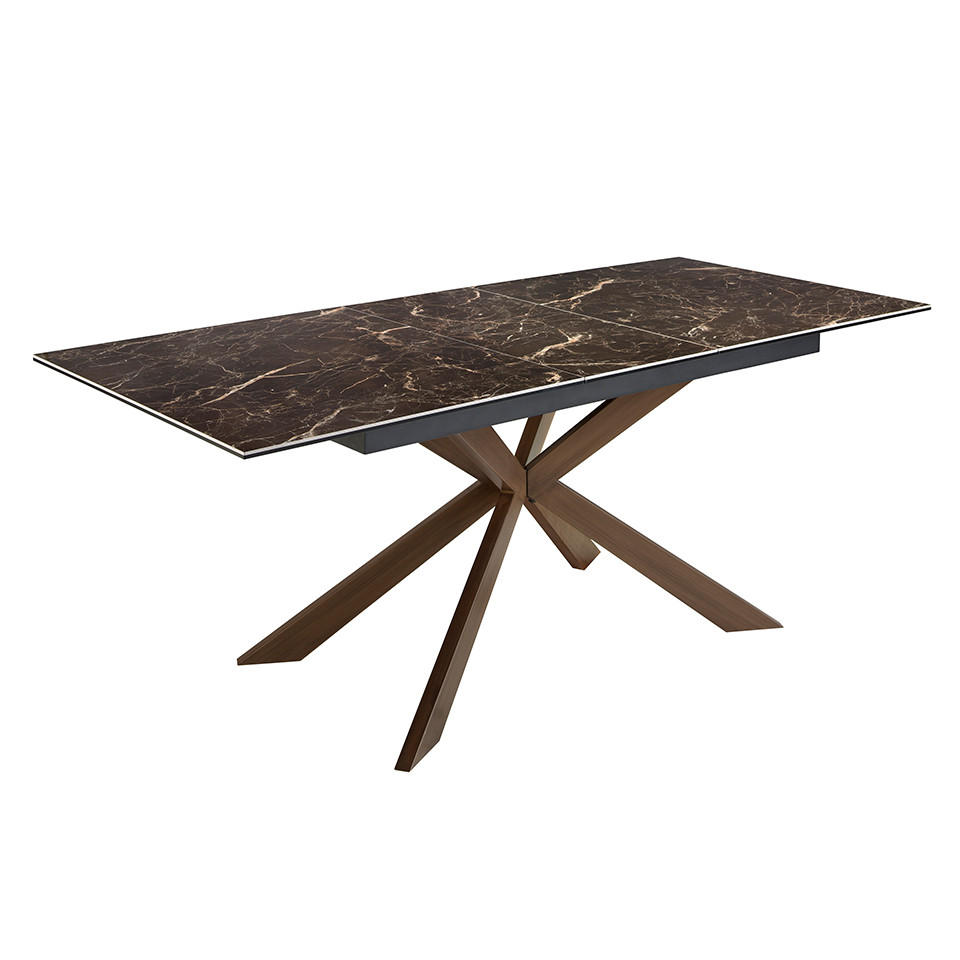 ESSTISCH Rechteckig Braun Walnuss 160/90/76 cm - Walnussfarben/Braun, Stein (90/160/76cm) - ANGEL CERDA