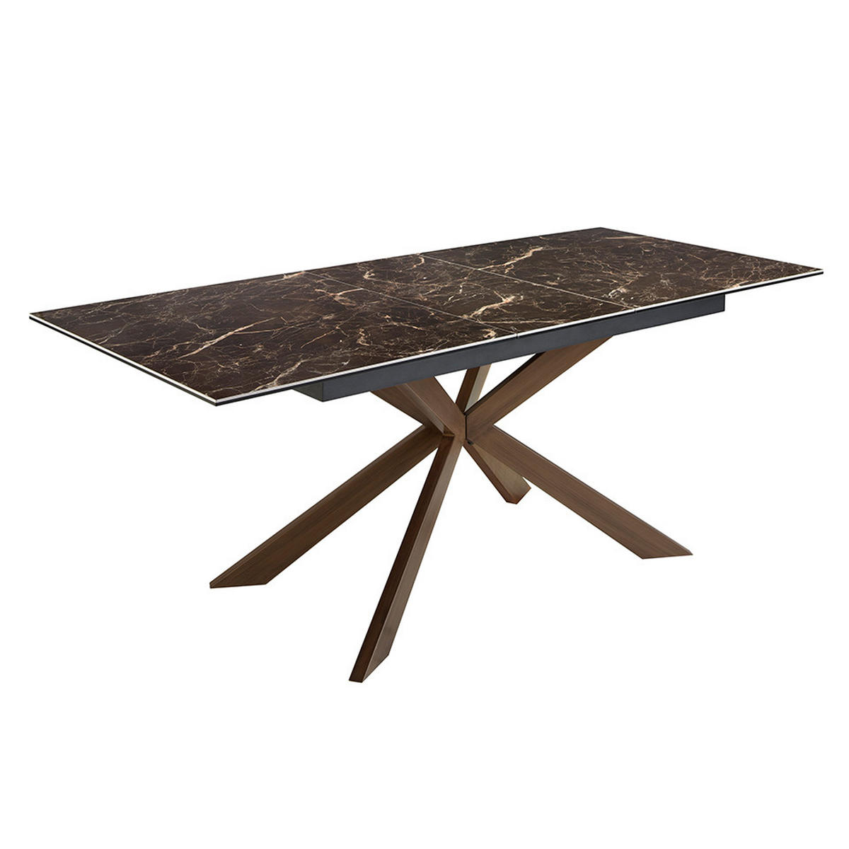 ESSTISCH Rechteckig Braun Walnuss 160/90/76 cm - Walnussfarben/Braun, Stein (90/160/76cm) - ANGEL CERDA