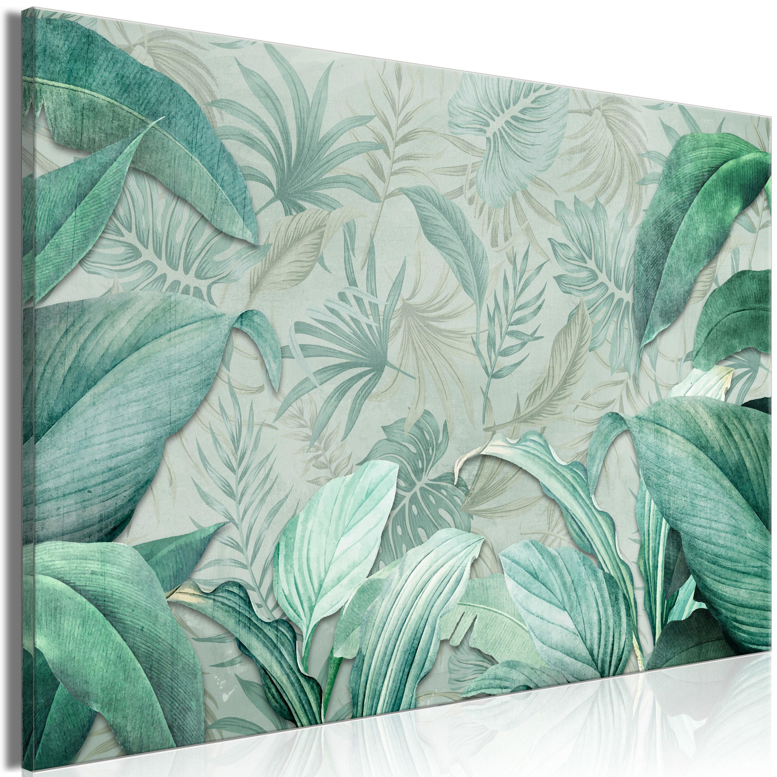 KUNSTDRUCK Grün 90/60 cm - Grün, Textil (90/60cm) - KUNSTLOFT