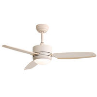 DECKENVENTILATOR DE-16315 46 Zoll mit 3 ABS-Flügeln & Fernbedienung - Creme, Kunststoff (116.8/116.8/54cm) - ComfortXL
