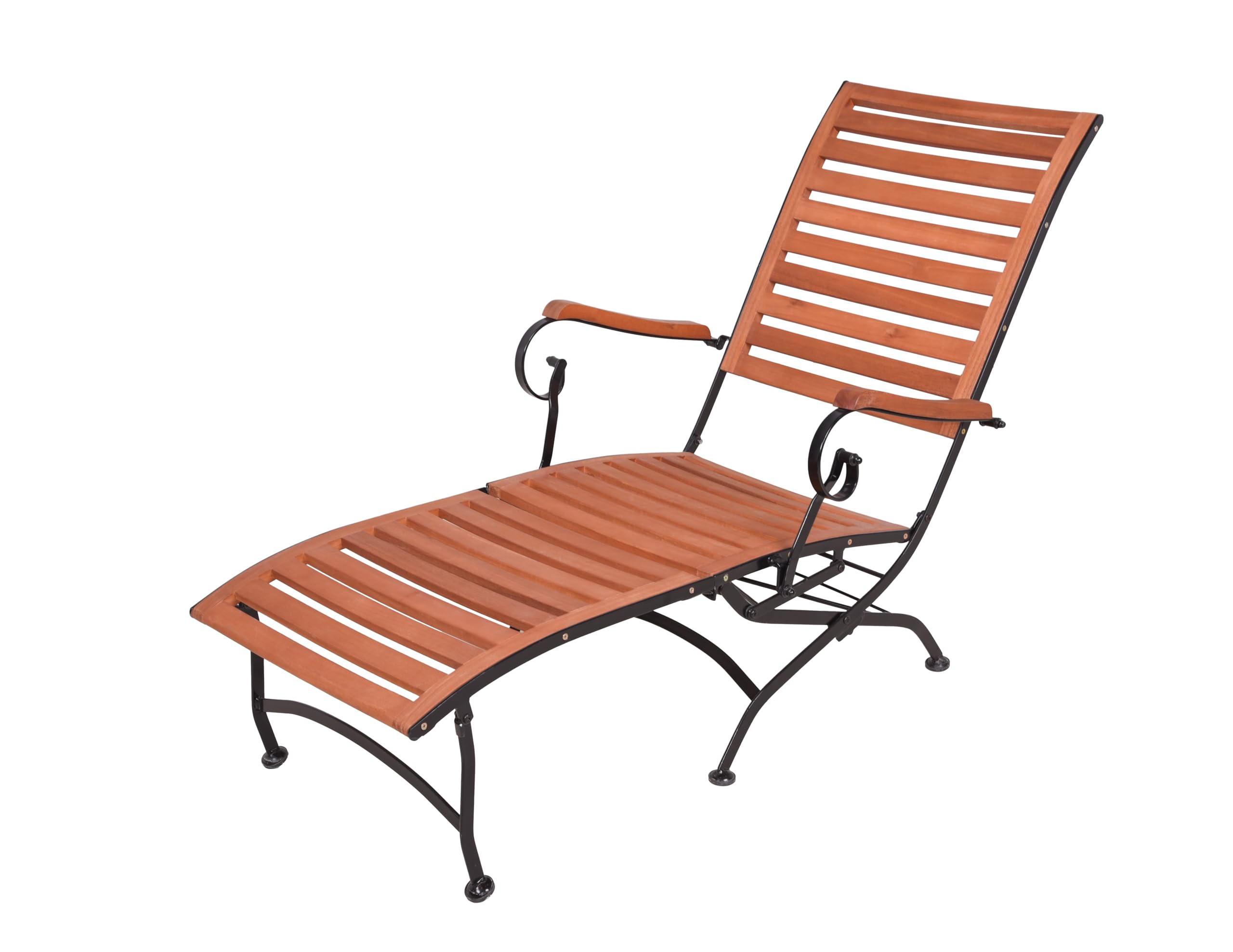 DECKCHAIR Mia Natur Eukalyptus Liegestuhl zusammenklappbar - Naturfarben, Holz (62/89/136cm) - DELUKE