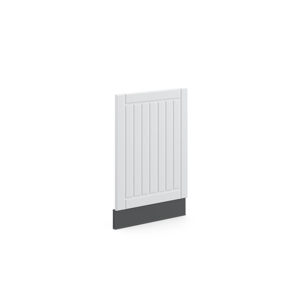 FRONTBLENDE Fame-Line Weiß Landhaus 45 cm ohne AP - Anthrazit/Weiß, Holzwerkstoff (45/67.4/1.6cm) - Vicco
