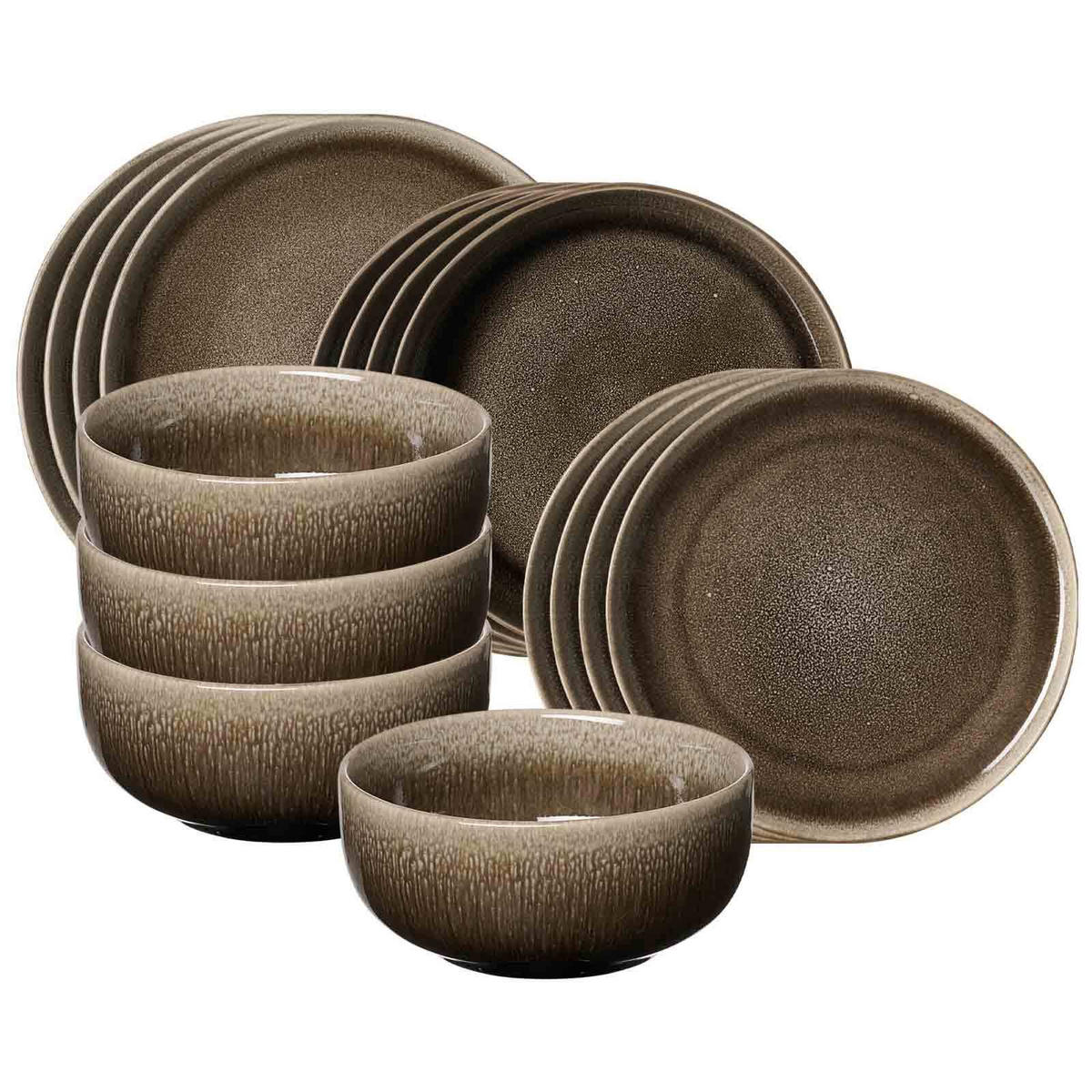 EINSTEIGER-SET Eda braun 16er Set - Braun, Keramik (1/1/1cm) - Ritzenhoff Breker