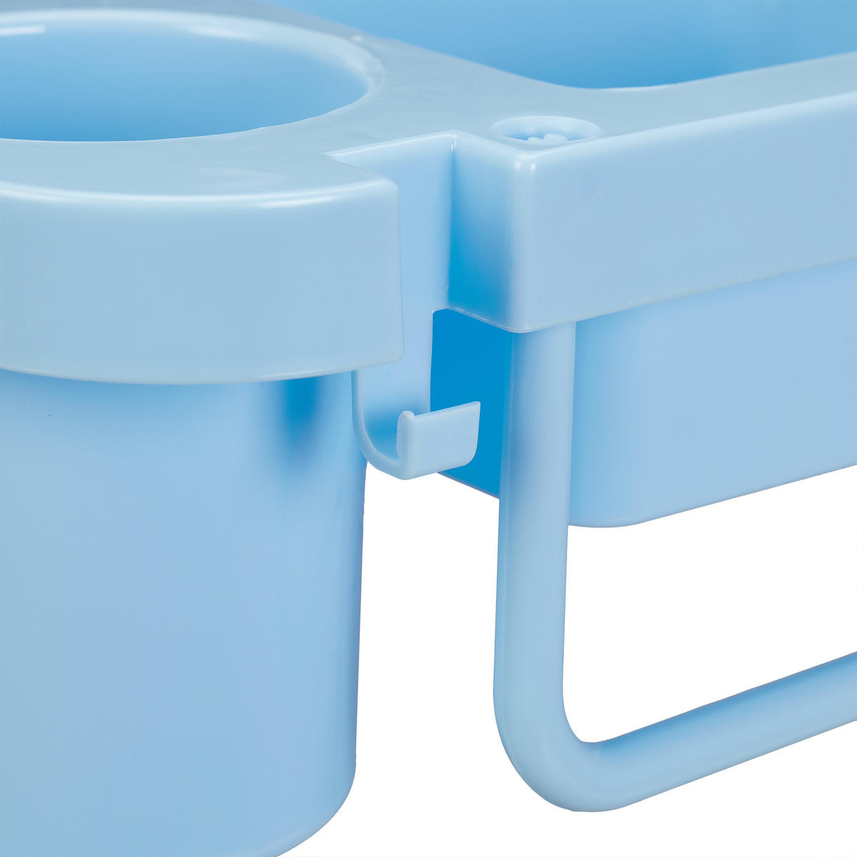 FÖHN-HALTERUNG - Hellblau, Kunststoff (30/9/10.5cm) - Relaxdays