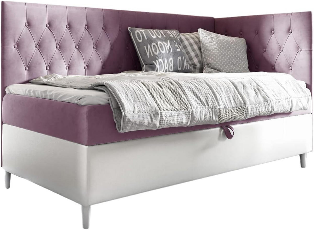 KINDERBETT FLIPPO 3 - Lila/Weiß, Holzwerkstoff (96/208cm) - Meblini