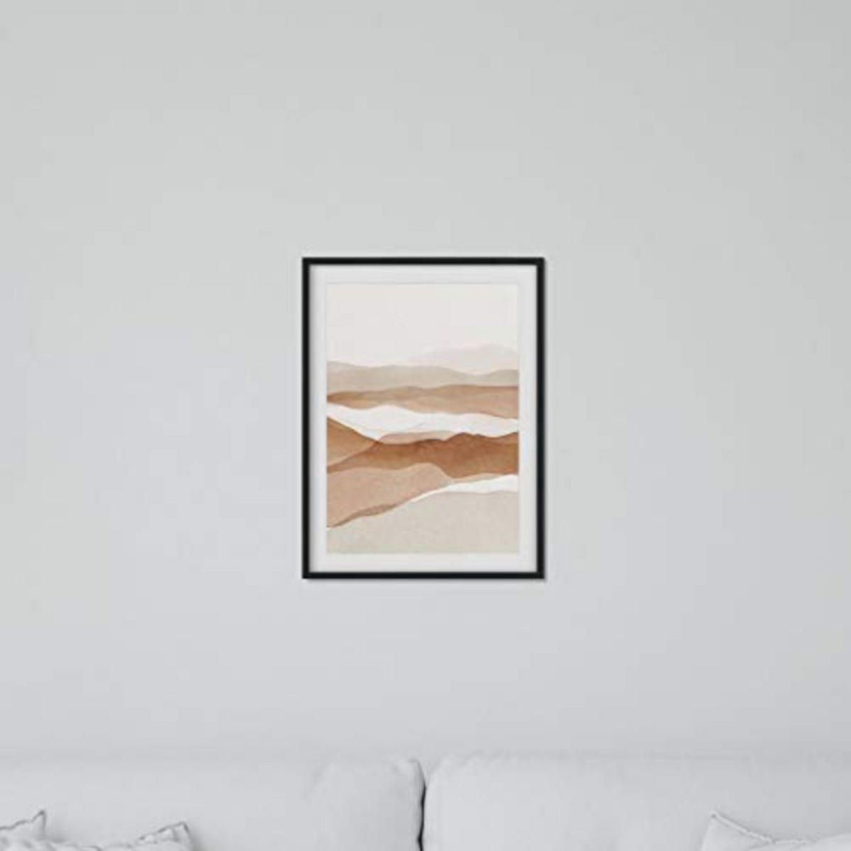 POSTER Set mit 4 Kunst Folien mit abstrakten Formen und Figuren A4 Rahmenlos - Klar, Papier (29.7/3cm) - Nacnic