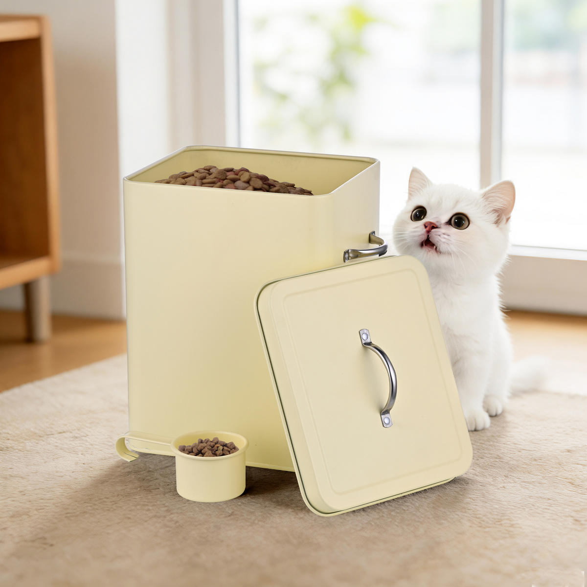 BOX na pranie - béžová, kov (18/25.5/15.5cm) - Relaxdays