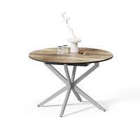 ESSTISCH Firenze Eiche rustikal/Grau 120 x 120 cm ausziehbar - Wildeiche/Grau, Holzwerkstoff (120/120/76.5cm) - Livinity®