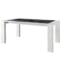 ESSTISCH - Mango teilmassiv - Mango Vintage Weiß - Multicolor, Holz/Holzwerkstoff (90/175/76cm) - home24