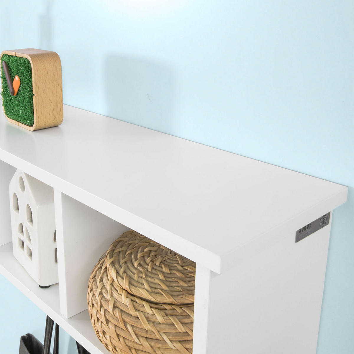 WANDGARDEROBE Weiß - Weiß, Holzwerkstoff (60/23/15cm) - SoBuy