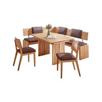 ECKBANKGRUPPE Modern Dani 2 für 7 Personen Massivholz Wildeiche/Braun - Wildeiche/Braun, Holz (167/85/192cm) - 58aufmkessel