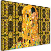 WANDBILD Erfüllung einer Frau Abstraktion 120x80cm - Gelb, Textil (120/80cm) - Feeby