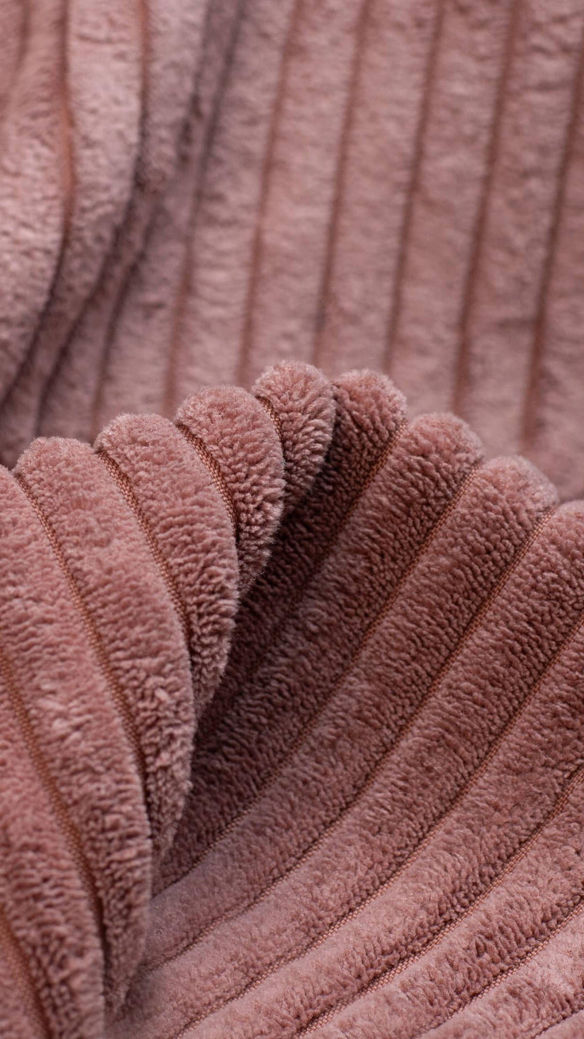 WOHNLANDSCHAFT mit Schlaffunktion und Bettkasten, Cord - Birkefarben/Rosa, Textil (225/107/324cm) - ed exciting design