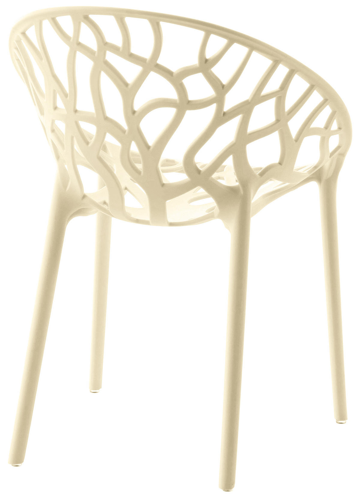 GARTENSTUHL 2er Set Kunststoff creme - Creme, Kunststoff (59/80/60cm) - CLP