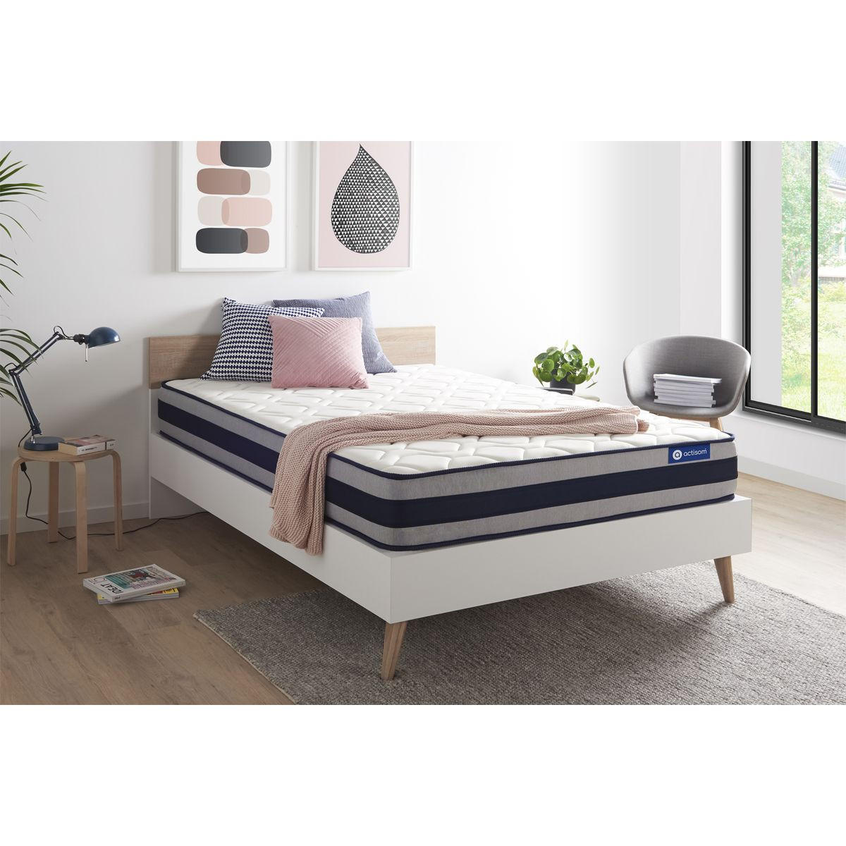 MATRATZE Actilatex ergo Latex und Memory-Schaum 140 x 200 cm h3 - Weiß, Textil (140/200cm) - ACTISOM
