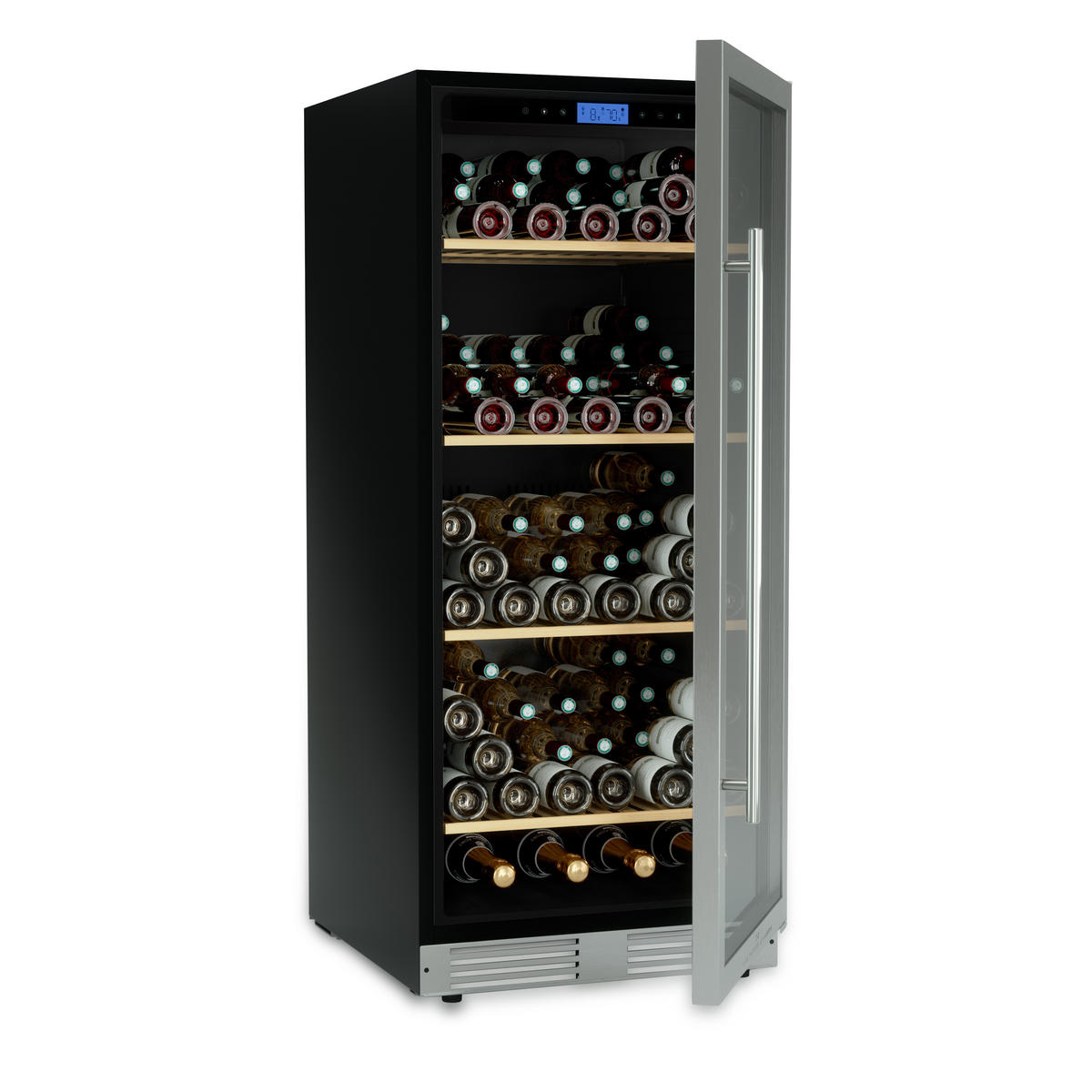 WEINKÜHLSCHRANK CAVCE160 Silber, 160 Flasche, Freistehend, 333 L, 5 bis 20°C - Silberfarben, Metall (139/59.5/69cm) - Les Petits Champs