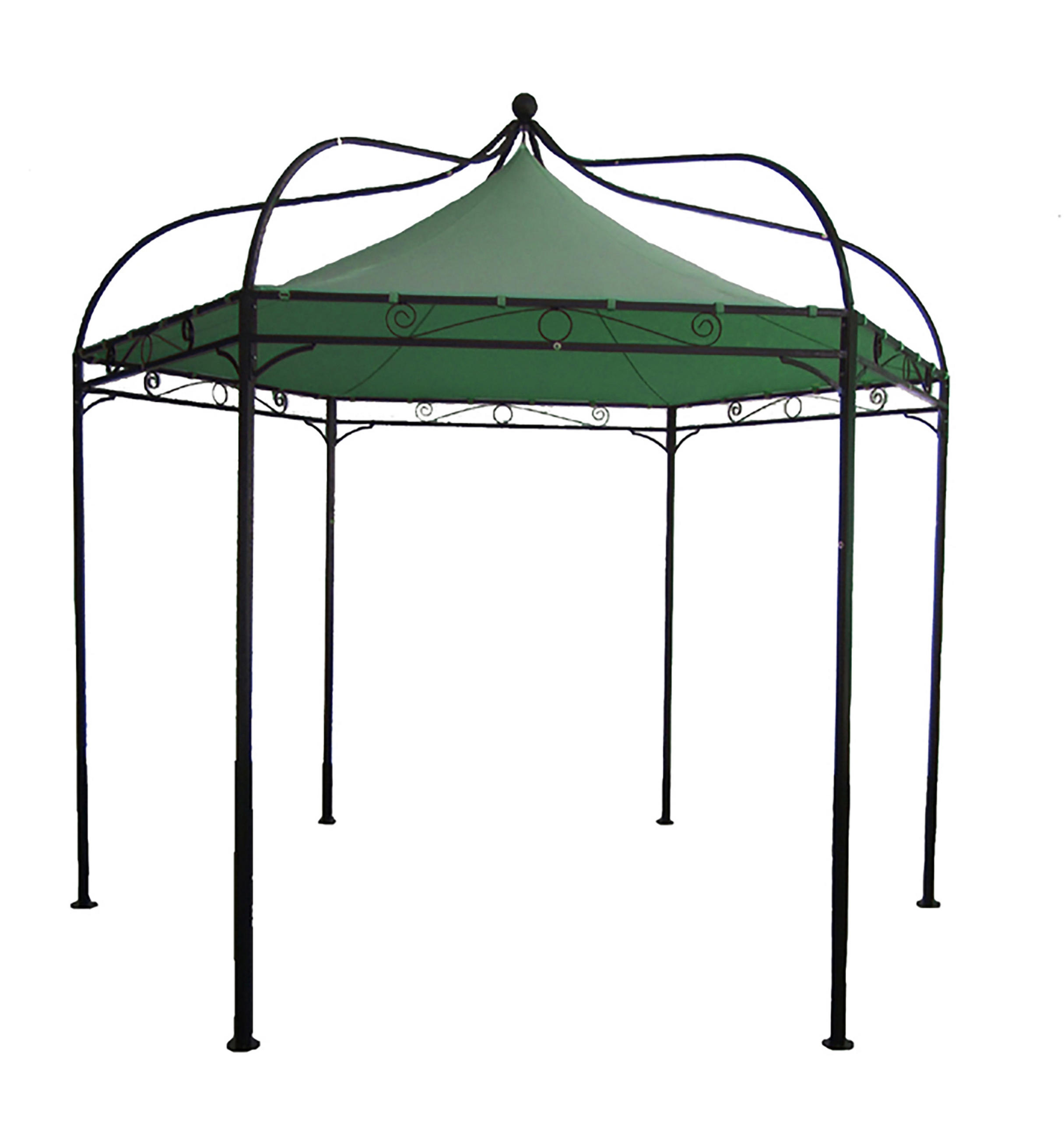 ERSATZDACH für Pavillon Mondura, Pavillondach 6-eckig, Durchmesser 300 cm, Farbe: Grün - Grün, Kunststoff (320/0.3/320cm) - TPFGarden