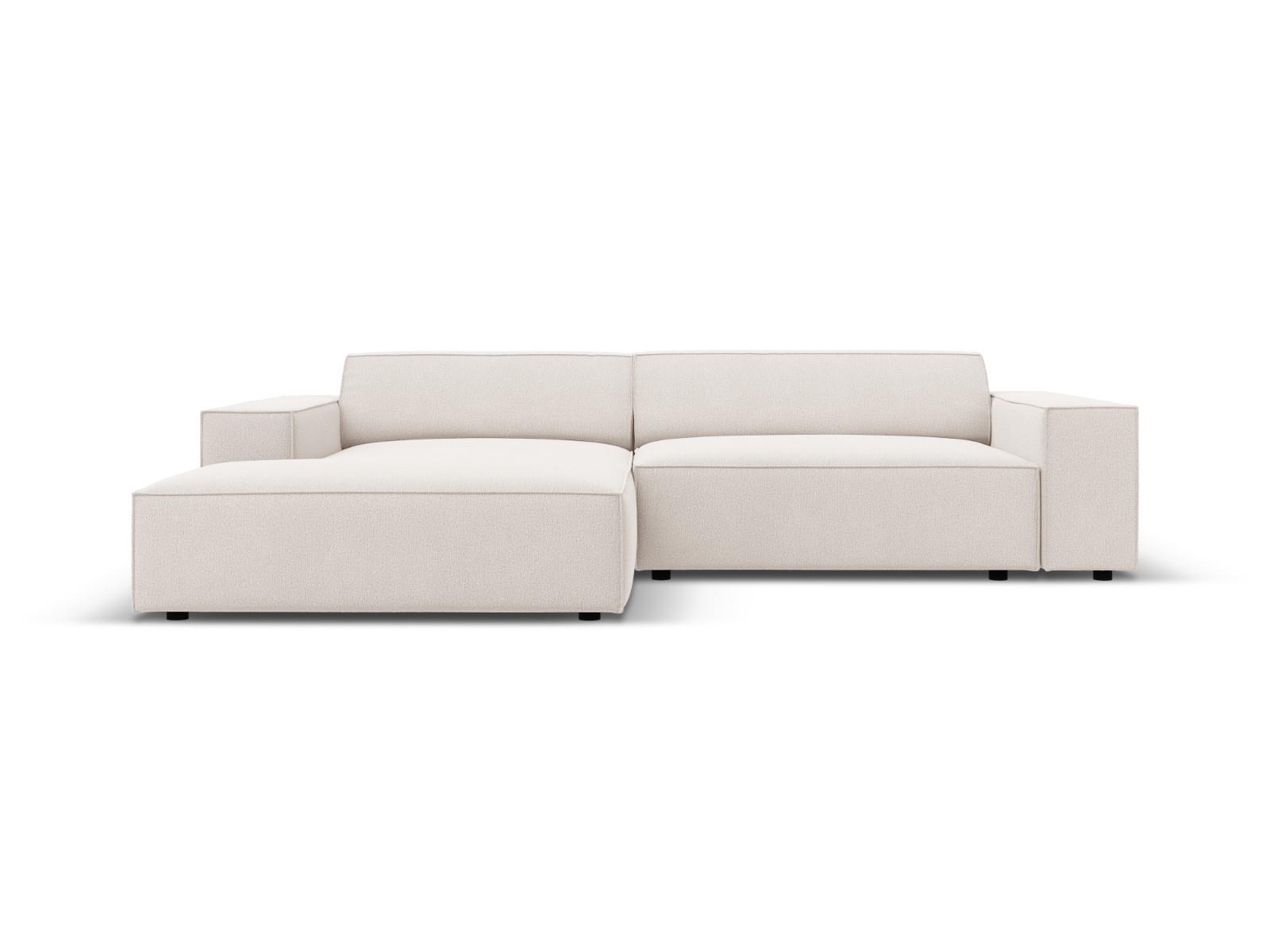 MODULARES-ECKSOFA links Jodie aus strukturiertem Stoff leichtes beige 3 Sitzplätze - Beige, Textil (166/224cm) - Micadoni