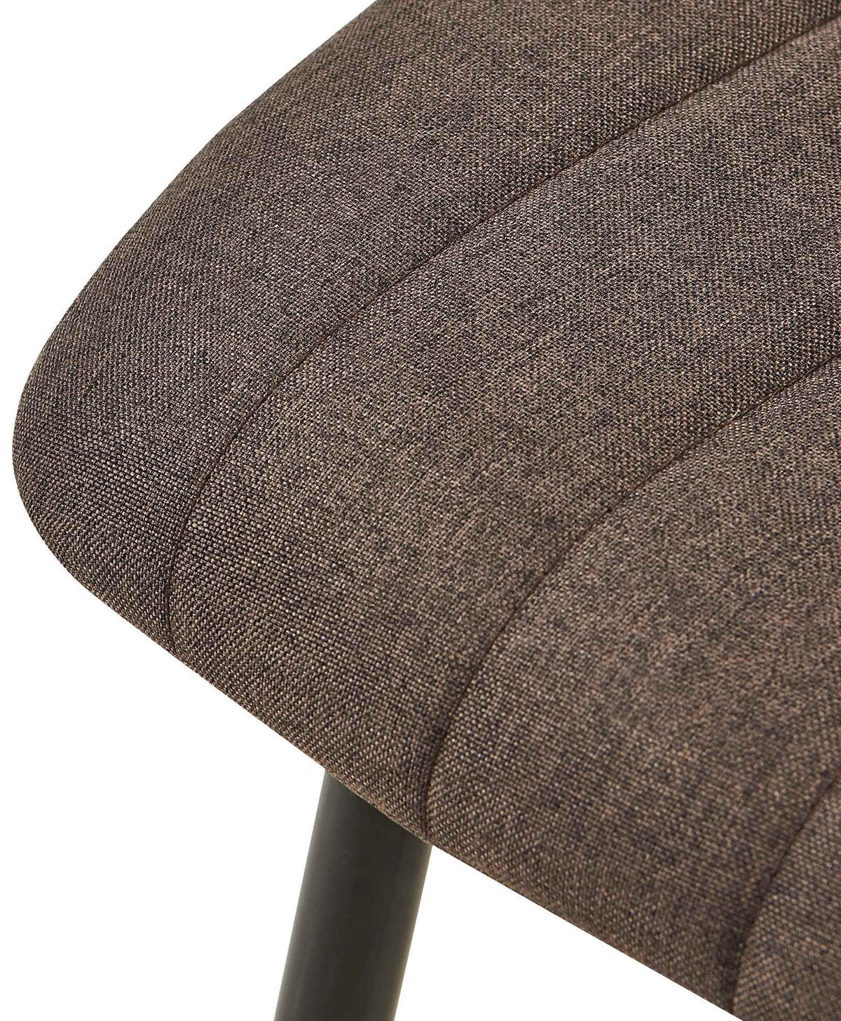 STUHL Stoff Braun - Schwarz/Braun, Textil/Metall (45/88/53cm) - CLP