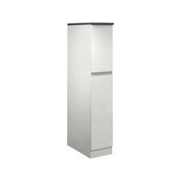 KÜCHENSCHRANK Glänzendes Weiß, Schiefer 60/30/165 cm - Weiß, Holzwerkstoff (30/165/60cm) - DMORA