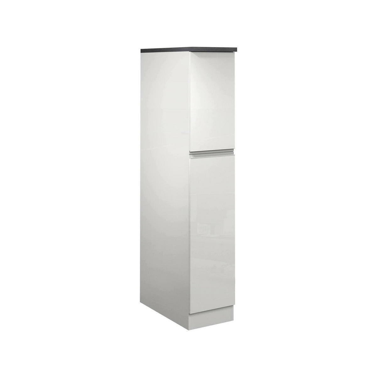 KÜCHENSCHRANK Glänzendes Weiß, Schiefer 60/30/165 cm - Weiß, Holzwerkstoff (30/165/60cm) - DMORA