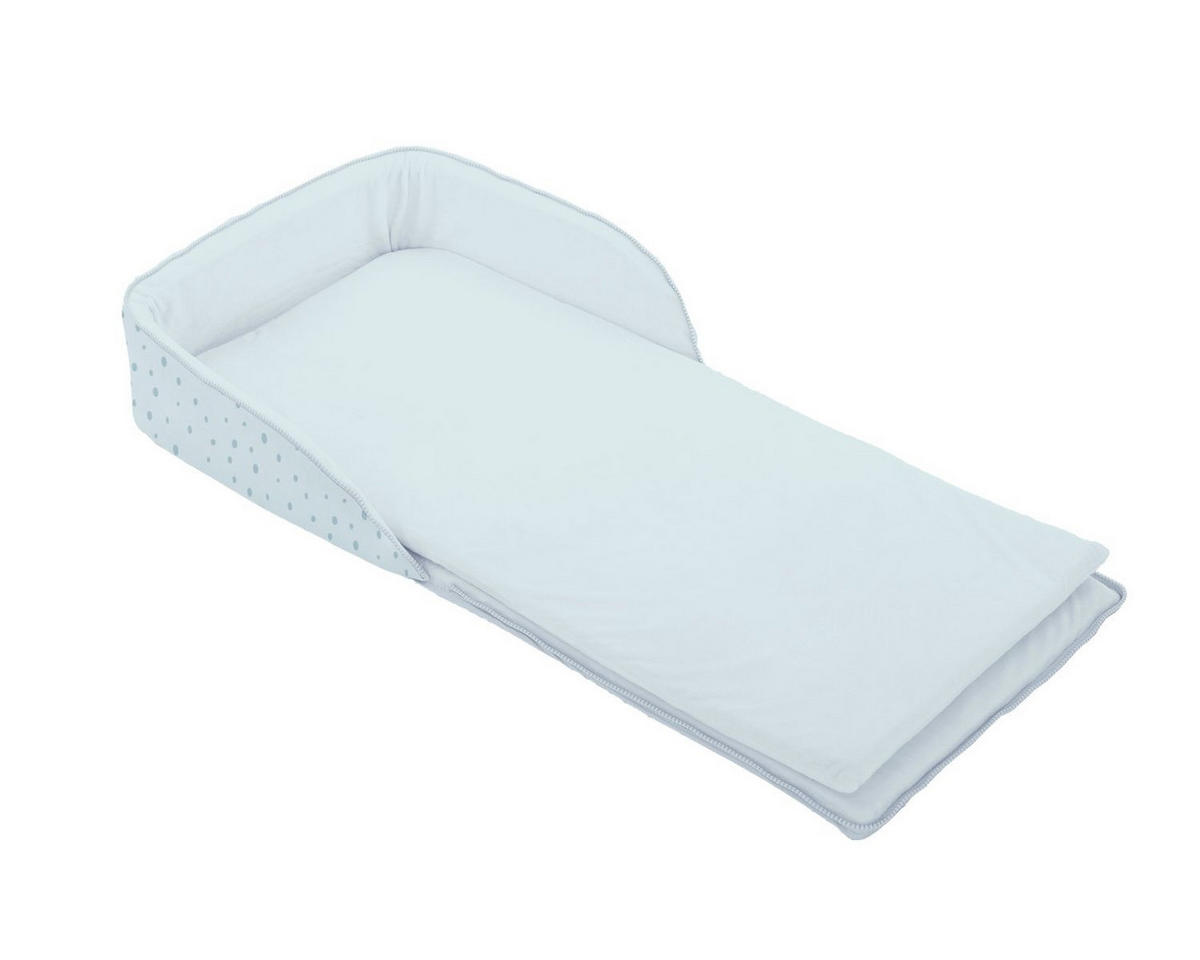 REISEBETT Babybett 2 in 1 blau Rucksack Matratze verstellbare Gurte faltbar - Blau, Textil (36/80cm) - Kikka boo