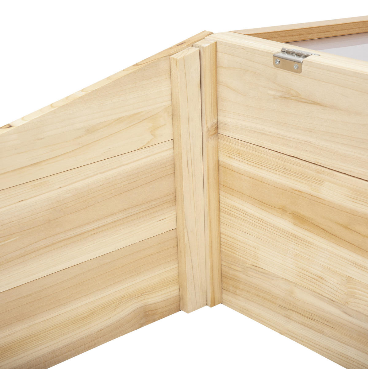GEWÄCHSHAUSKASTEN 100/50/35 cm aus Holz mit Polykarbonatplatten, Natur - Naturfarben, Holz (50/35/100cm) - Flora Grace