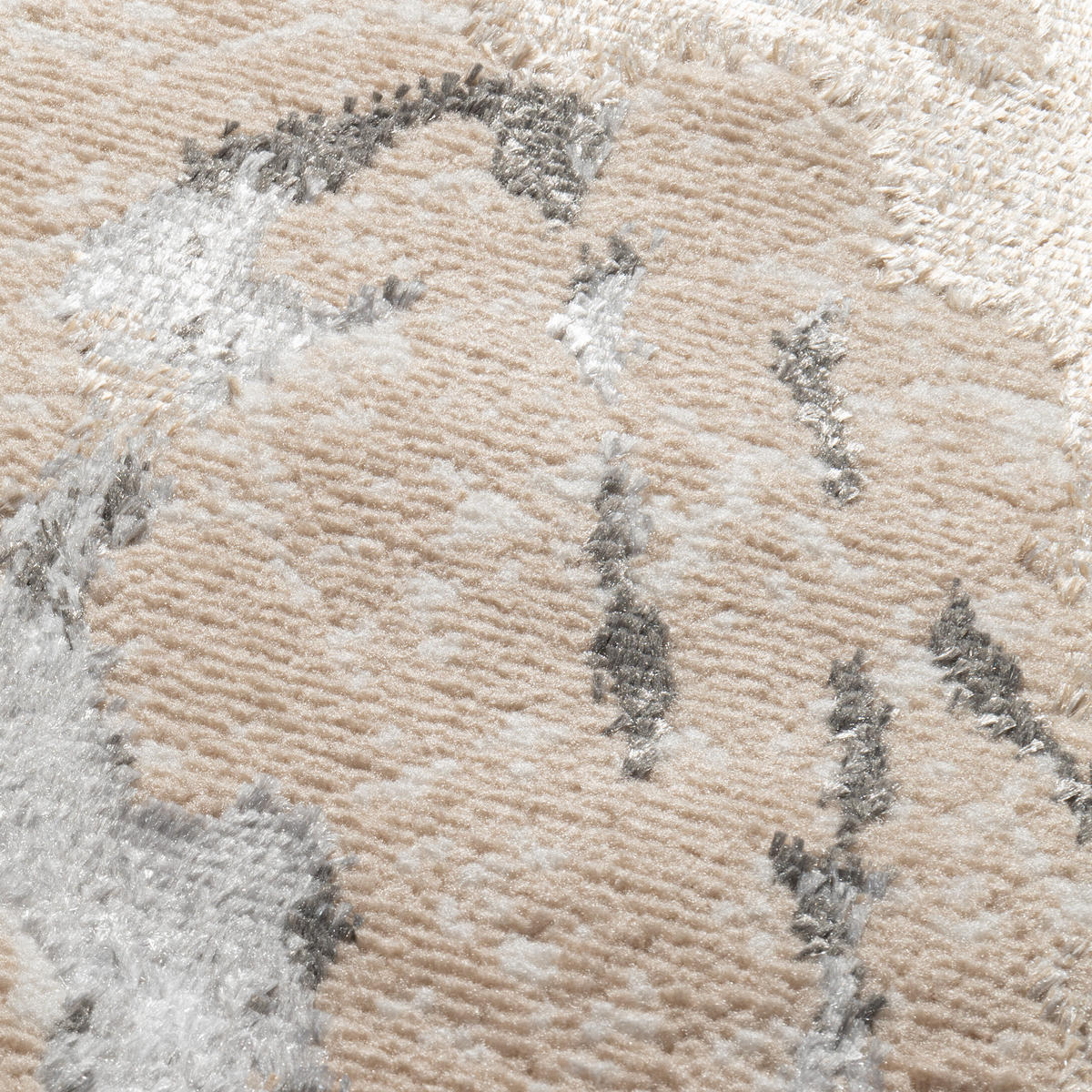 TEPPICHLÄUFER CRYSTAL champagner abstrakt 100/250 cm - Champagner, Textil (100/250cm) - Tapiso