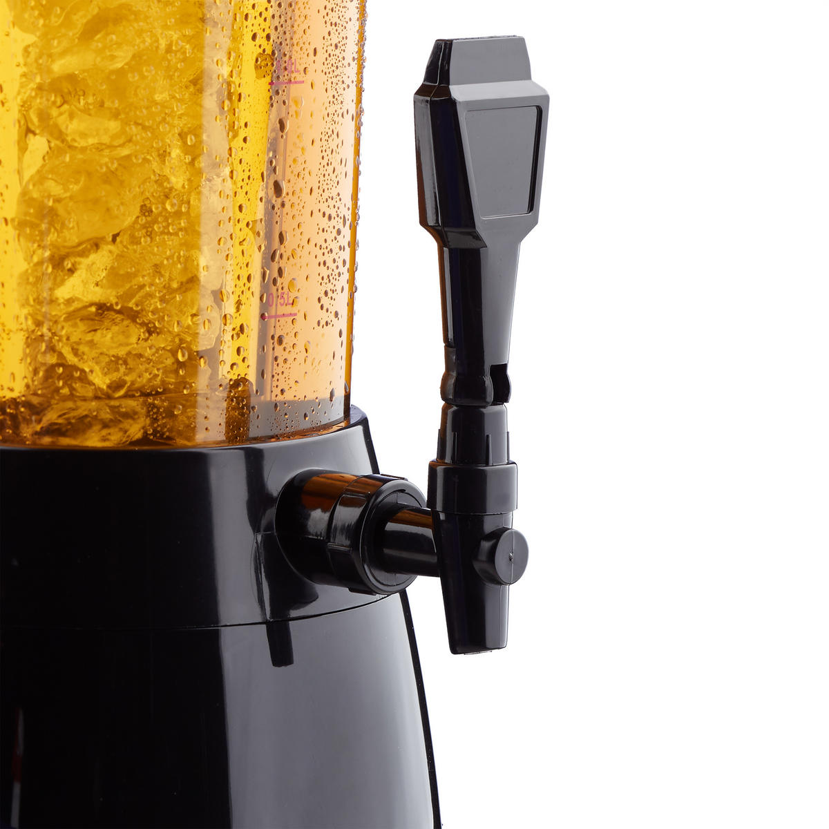 BIERSÄULE - Schwarz, Kunststoff (2.5L) - Relaxdays